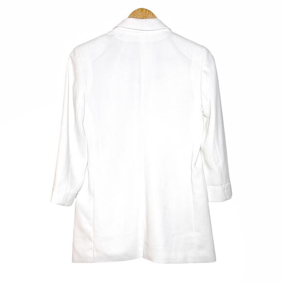 Express Rolled Sleeve Boyfriend Blazer - White - XS - Picture 5 of 7